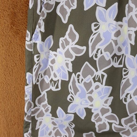 HANRO Shorts Mens Small Green Floral Pull On Drawstring Lightweight DAY & NIGHT - Picture 2 of 9